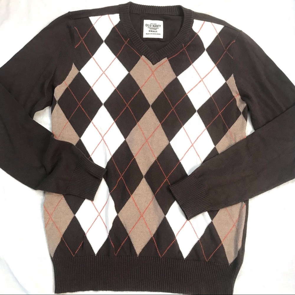 Old Navy Men’s V-neck Sweater Brown Small